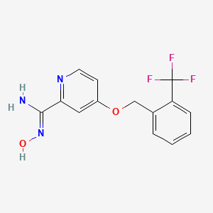 molecular formula C14H12F3N3O2 B1414451 N-Hydroxy-4-(2-trifluoromethylbenzyloxy)-pyridine-2-carboxamidine CAS No. 1219454-18-8