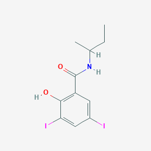 molecular formula C11H13I2NO2 B14144510 N-(Butan-2-yl)-2-hydroxy-3,5-diiodobenzamide CAS No. 89010-99-1