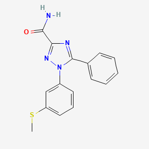 1-[3-(Methylsulfanyl)phenyl]-5-phenyl-1H-1,2,4-triazole-3-carboxamide