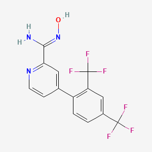 molecular formula C14H9F6N3O B1414453 4-(2,4-Bis-trifluoromethylphenyl)-N-hydroxy-pyridine-2-carboxamidine CAS No. 1219454-30-4