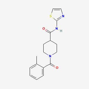 1-(2-methylbenzoyl)-N-(1,3-thiazol-2-yl)piperidine-4-carboxamide