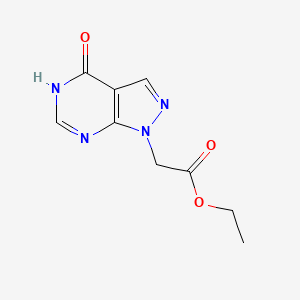 molecular formula C9H10N4O3 B1414457 Acetato de (4-oxo-4,5-dihidro-1H-pirazolo[3,4-d]pirimidin-1-il)etilo CAS No. 1170524-95-4