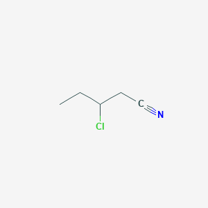 molecular formula C5H8ClN B14144577 3-Chloropentanenitrile CAS No. 88725-90-0