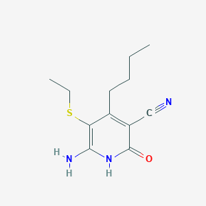 6-Amino-4-butyl-5-(ethylsulfanyl)-2-oxo-1,2-dihydropyridine-3-carbonitrile