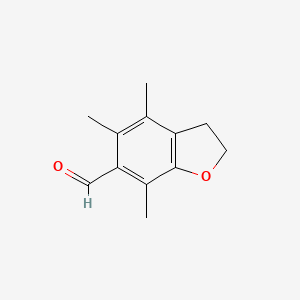 4,5,7-Trimethyl-2,3-dihydro-1-benzofuran-6-carbaldehyde