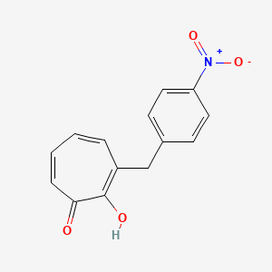 molecular formula C14H11NO4 B14144607 2-Hydroxy-3-(4-nitrobenzyl)-2,4,6-cycloheptatrien-1-one CAS No. 105769-70-8