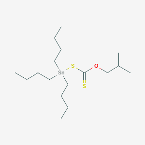 molecular formula C17H36OS2Sn B14144608 Tributyl{[(2-methylpropoxy)carbonothioyl]sulfanyl}stannane CAS No. 89154-71-2