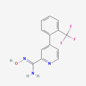 molecular formula C13H10F3N3O B1414461 N-Hydroxy-4-(2-trifluoromethylphenyl)-pyridine-2-carboxamidine CAS No. 1219454-22-4