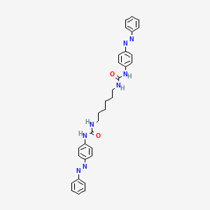 molecular formula C32H34N8O2 B14144632 1,1'-hexane-1,6-diylbis(3-{4-[(E)-phenyldiazenyl]phenyl}urea) CAS No. 524934-55-2