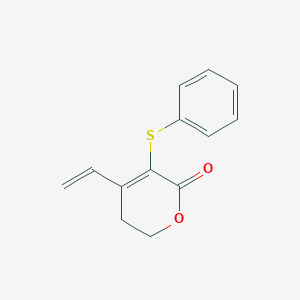 molecular formula C13H12O2S B14144639 4-Ethenyl-3-(phenylsulfanyl)-5,6-dihydro-2H-pyran-2-one CAS No. 89030-31-9