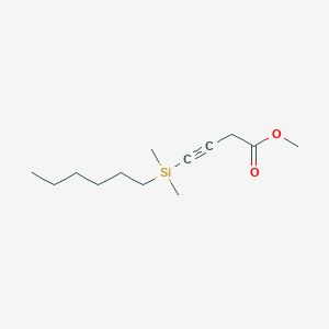 molecular formula C13H24O2Si B14144649 Methyl 4-[hexyl(dimethyl)silyl]but-3-ynoate CAS No. 88820-51-3