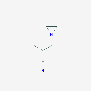 molecular formula C6H10N2 B14144680 3-(1-Aziridinyl)-2-methylpropanenitrile CAS No. 4078-20-0