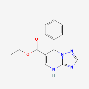 molecular formula C14H14N4O2 B1414471 Ethyl 7-phenyl-4,7-dihydro[1,2,4]triazolo-[1,5-a]pyrimidine-6-carboxylate CAS No. 1306739-69-4
