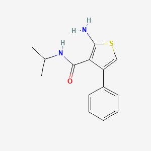 molecular formula C14H16N2OS B14144713 2-amino-4-phenyl-N-(propan-2-yl)thiophene-3-carboxamide CAS No. 588678-90-4