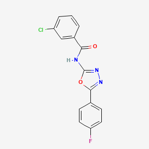 3-chloro-N-[5-(4-fluorophenyl)-1,3,4-oxadiazol-2-yl]benzamide