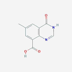 molecular formula C10H8N2O3 B1414476 4-羟基-6-甲基喹唑啉-8-羧酸 CAS No. 1269421-64-8