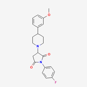 1-(4-Fluorophenyl)-3-[4-(3-methoxyphenyl)piperidin-1-yl]pyrrolidine-2,5-dione