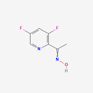 molecular formula C7H6F2N2O B1414477 N-[1-(3,5-Difluoropyridin-2-yl)ethylidene]hydroxylamine CAS No. 1075756-91-0