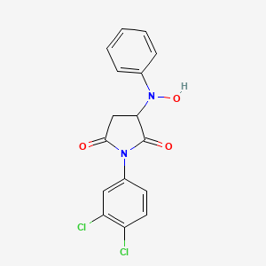 molecular formula C16H12Cl2N2O3 B14144771 1-(3,4-dichlorophenyl)-3-(N-hydroxyanilino)pyrrolidine-2,5-dione CAS No. 958943-95-8