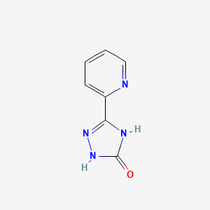 molecular formula C7H6N4O B1414478 5-(Pyridin-2-yl)-1,2-dihydro-3H-1,2,4-triazol-3-one CAS No. 56041-30-6