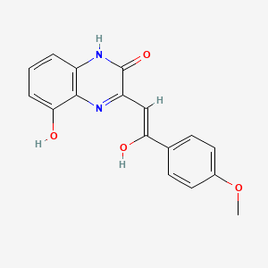 molecular formula C17H14N2O4 B1414479 5-Hydroxy-3-[2-(4-methoxy-phenyl)-2-oxo-ethylidene]-3,4-dihydro-1H-quinoxalin-2-one CAS No. 1380572-52-0