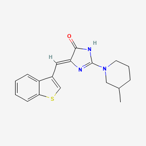 molecular formula C18H19N3OS B1414480 5-Benzo[b]thiophen-3-ylmethylene-2-(3-methyl-piperidin-1-yl)-3,5-dihydro-imidazol-4-one CAS No. 1312024-76-2