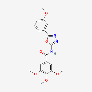 molecular formula C19H19N3O6 B14144811 3,4,5-trimethoxy-N-[5-(3-methoxyphenyl)-1,3,4-oxadiazol-2-yl]benzamide CAS No. 921101-73-7