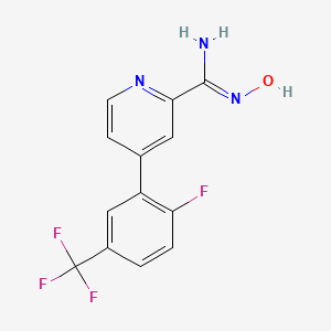 molecular formula C13H9F4N3O B1414489 4-(2-Fluoro-5-trifluoromethylphenyl)-N-hydroxy-pyridine-2-carboxamidine CAS No. 1219454-32-6