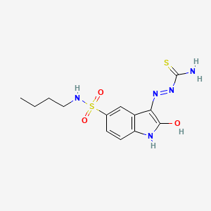 molecular formula C13H17N5O3S2 B1414492 (3Z)-3-[(Aminocarbonothioyl)hydrazono]-N-butyl-2-oxoindoline-5-sulfonamide CAS No. 1173395-78-2