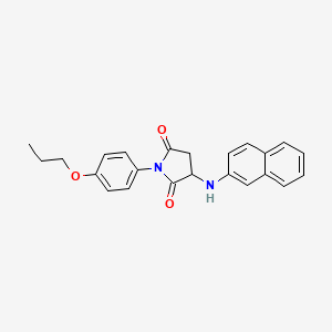 molecular formula C23H22N2O3 B14144924 3-(Naphthalen-2-ylamino)-1-(4-propoxyphenyl)pyrrolidine-2,5-dione CAS No. 1009232-50-1