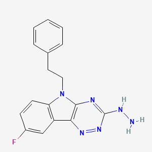 8-fluoro-3-hydrazinyl-5-(2-phenylethyl)-5H-[1,2,4]triazino[5,6-b]indole