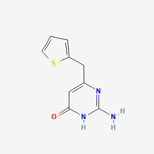 molecular formula C9H9N3OS B1414493 2-氨基-6-(噻吩-2-基甲基)嘧啶-4-醇 CAS No. 1823494-64-9