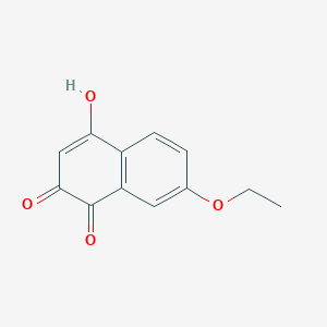 molecular formula C12H10O4 B14144934 1,4-Naphthalenedione, 7-ethoxy-2-hydroxy- CAS No. 58472-31-4