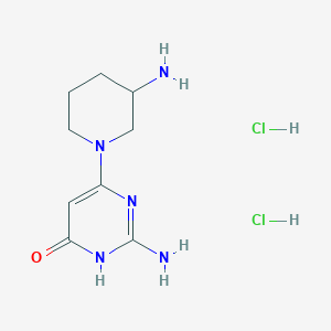 molecular formula C9H17Cl2N5O B1414494 2-氨基-6-(3-氨基哌啶-1-基)嘧啶-4(3H)-酮二盐酸盐 CAS No. 1332529-86-8