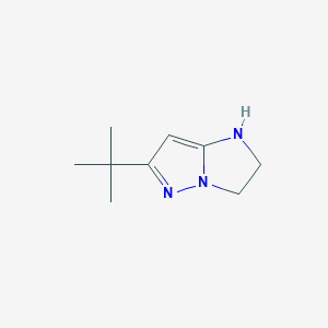 molecular formula C9H15N3 B1414495 6-tert-butyl-1H,2H,3H-pyrazolo[1,5-a]imidazole CAS No. 1427379-49-4