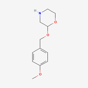 molecular formula C12H17NO3 B14144953 Morpholine, 2-[(4-methoxyphenyl)methoxy]- CAS No. 89220-88-2