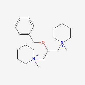 molecular formula C22H38N2O+2 B14144960 1,1'-[2-(Benzyloxy)propane-1,3-diyl]bis(1-methylpiperidinium) CAS No. 687128-65-0