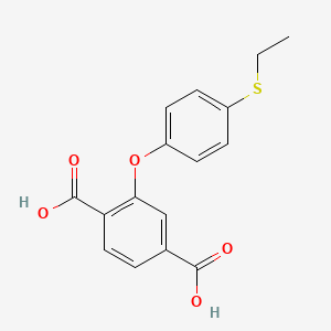 2-[4-(Ethylsulfanyl)phenoxy]benzene-1,4-dicarboxylic acid