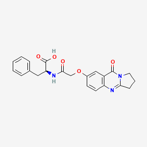 N-{[(9-oxo-1,2,3,9-tetrahydropyrrolo[2,1-b]quinazolin-7-yl)oxy]acetyl}-L-phenylalanine