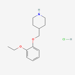 molecular formula C14H22ClNO2 B14144988 4-((2-Ethoxyphenoxy)methyl)piperidine hydrochloride CAS No. 614731-40-7