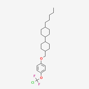 molecular formula C25H37ClF2O2 B14145028 1-[Chloro(difluoro)methoxy]-4-[[4-(4-pentylcyclohexyl)cyclohexyl]methoxy]benzene CAS No. 5839-03-2