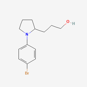 molecular formula C13H18BrNO B14145034 3-[1-(4-Bromophenyl)pyrrolidin-2-yl]propan-1-ol CAS No. 89251-02-5