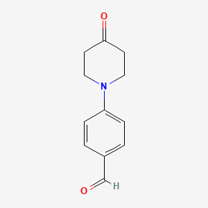 molecular formula C12H13NO2 B14145042 4-(4-Oxo-1-piperidinyl)benzaldehyde CAS No. 79421-47-9