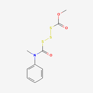 molecular formula C10H11NO3S3 B14145046 Methyl [methyl(phenyl)carbamoyl]trisulfane-1-carboxylate CAS No. 88766-59-0