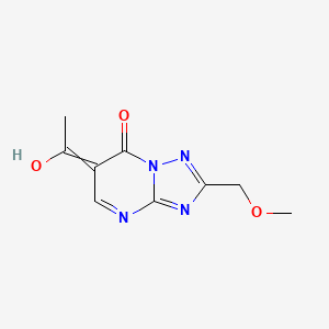 molecular formula C9H10N4O3 B1414506 6-(1-Hydroxyethylidene)-2-(methoxymethyl)-[1,2,4]triazolo[1,5-a]pyrimidin-7-one CAS No. 1211450-09-7