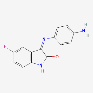 3-(4-Amino-phenylimino)-5-fluoro-1,3-dihydro-indol-2-one