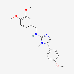 molecular formula C20H23N3O3 B14145073 N-(3,4-dimethoxybenzyl)-5-(4-methoxyphenyl)-1-methyl-1H-imidazol-2-amine CAS No. 827327-29-7