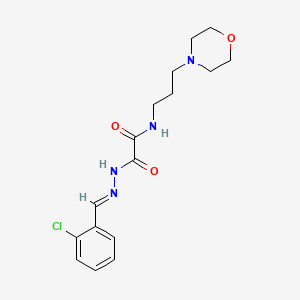 molecular formula C16H21ClN4O3 B14145074 2-[(2E)-2-(2-chlorobenzylidene)hydrazinyl]-N-[3-(morpholin-4-yl)propyl]-2-oxoacetamide 