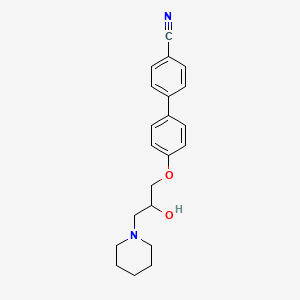 molecular formula C21H24N2O2 B14145082 4-[4-(2-Hydroxy-3-piperidin-1-ylpropoxy)phenyl]benzonitrile CAS No. 333436-84-3