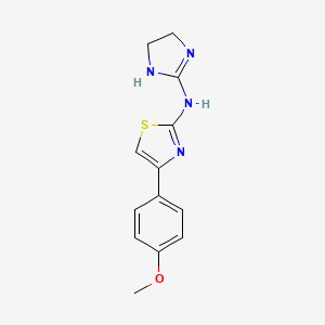 molecular formula C13H14N4OS B14145085 N-(4,5-Dihydro-1H-imidazol-2-yl)-4-(4-methoxyphenyl)-1,3-thiazol-2-amine CAS No. 88964-10-7